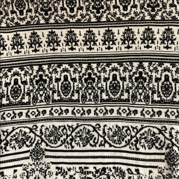 J. Jill cardigan Small 100% cotton open high low hem artistic shrug black white - Picture 2 of 7